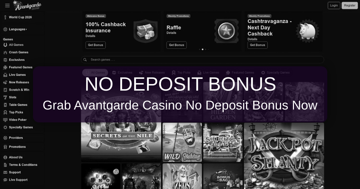 Discovering the Avantgarde Casino No Deposit Bonus
